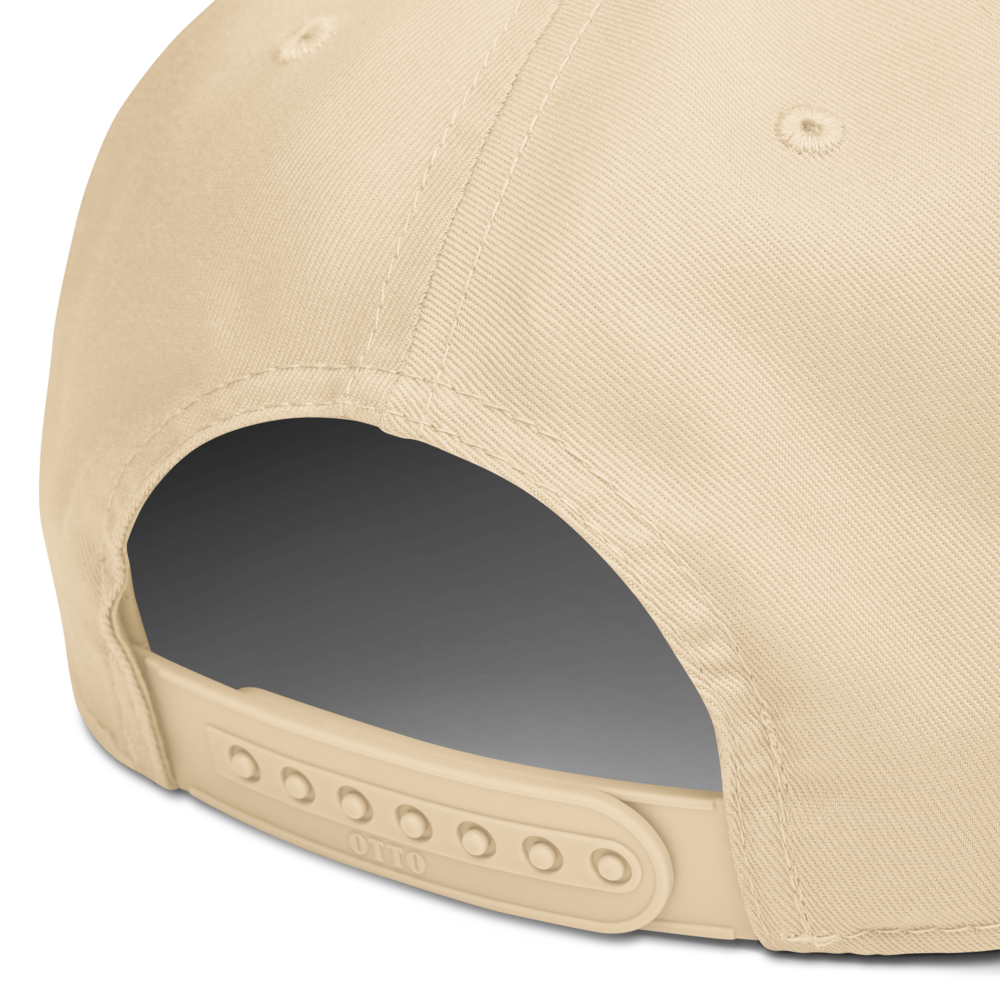 Beige cap on a white background