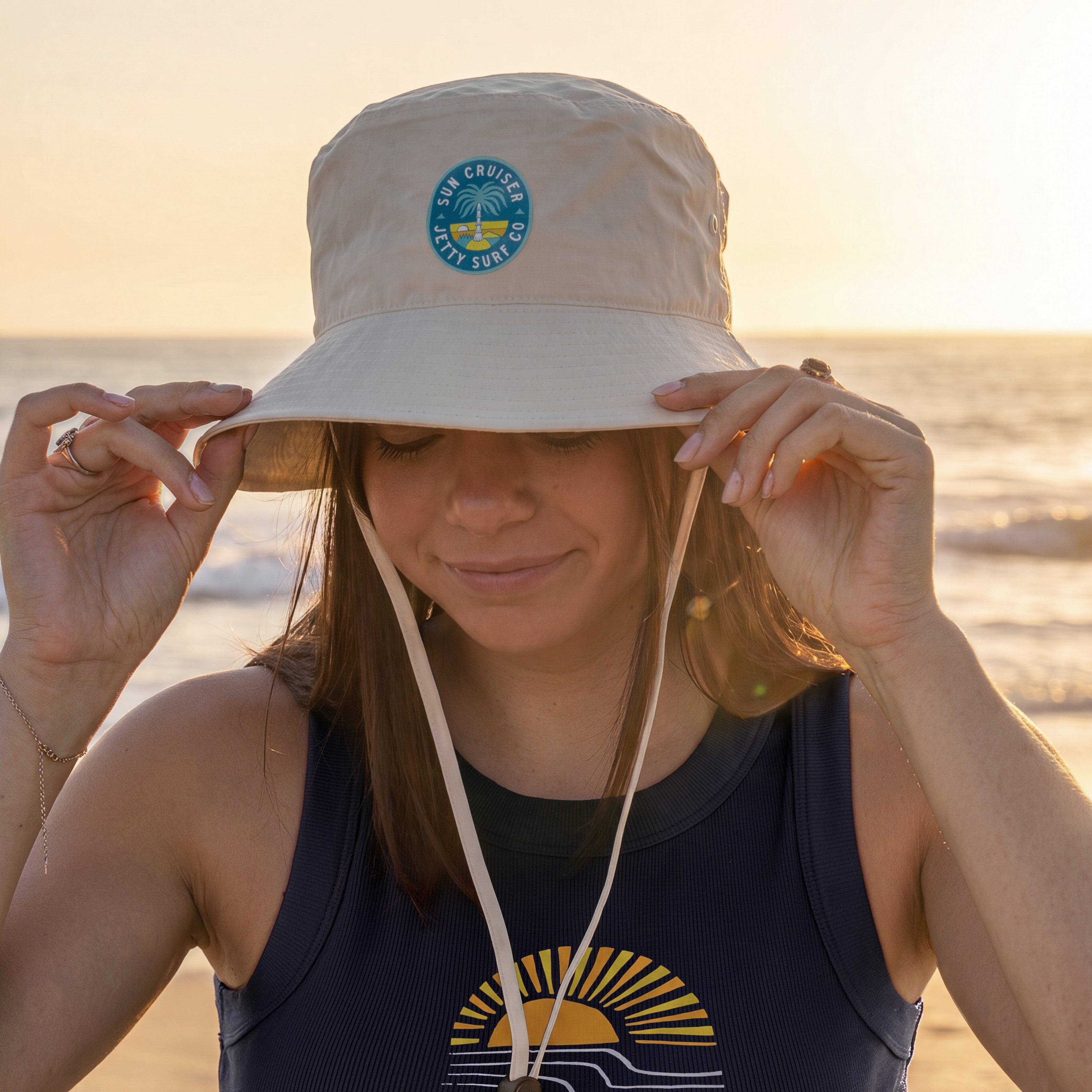 Sun Cruiser x Jetty Palm Bucket Hat