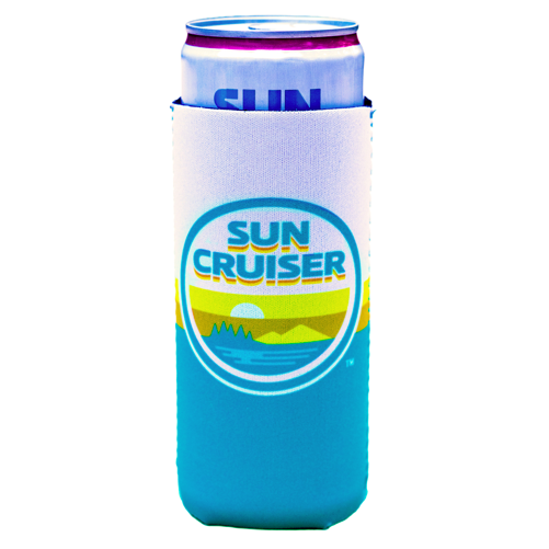 Sun cruiser slim can cooler made to look like a regular sun cruiser can.